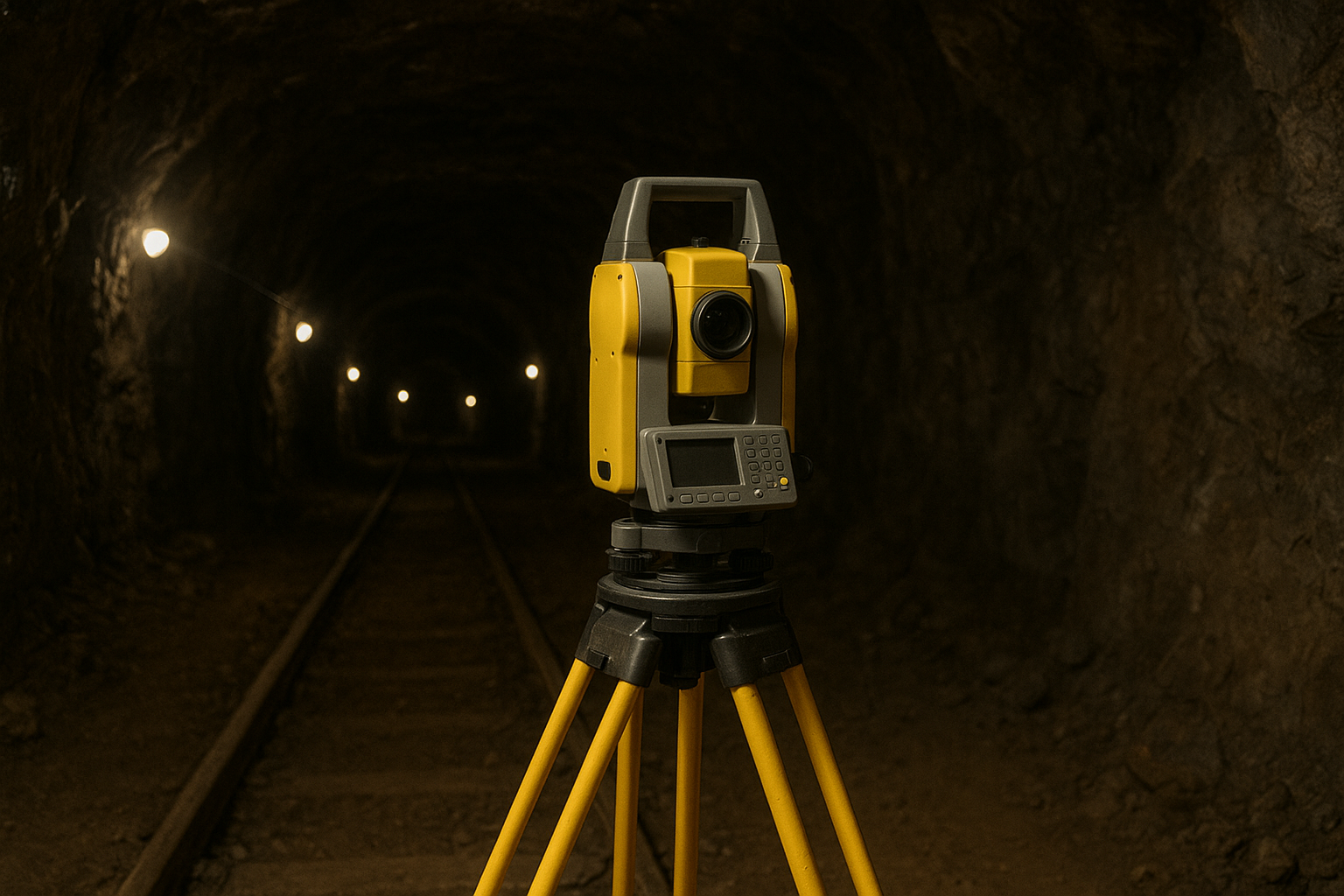 Topografía en operación minera